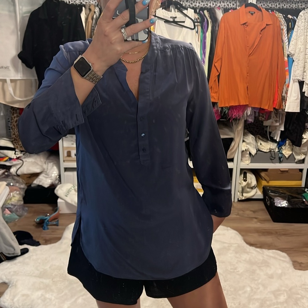 Amanda Uprichard Silk Tunic Blouse